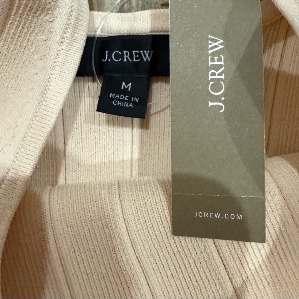 J. Crew Cream Ribbed Tank Top - Picture 2 of 3